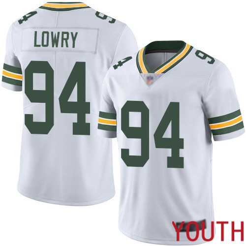 Green Bay Packers Limited White Youth 94 Lowry Dean Road Jersey Nike NFL Vapor Untouchable